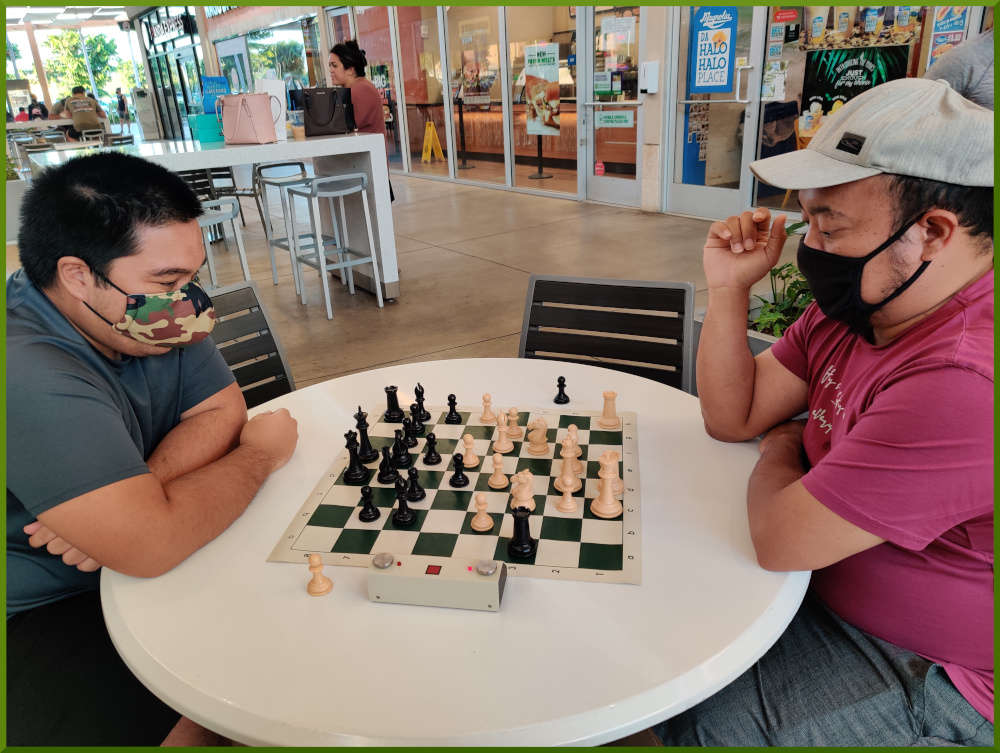 May 18th, 2021. Ceazar challenges Jeremy to a game of chess.