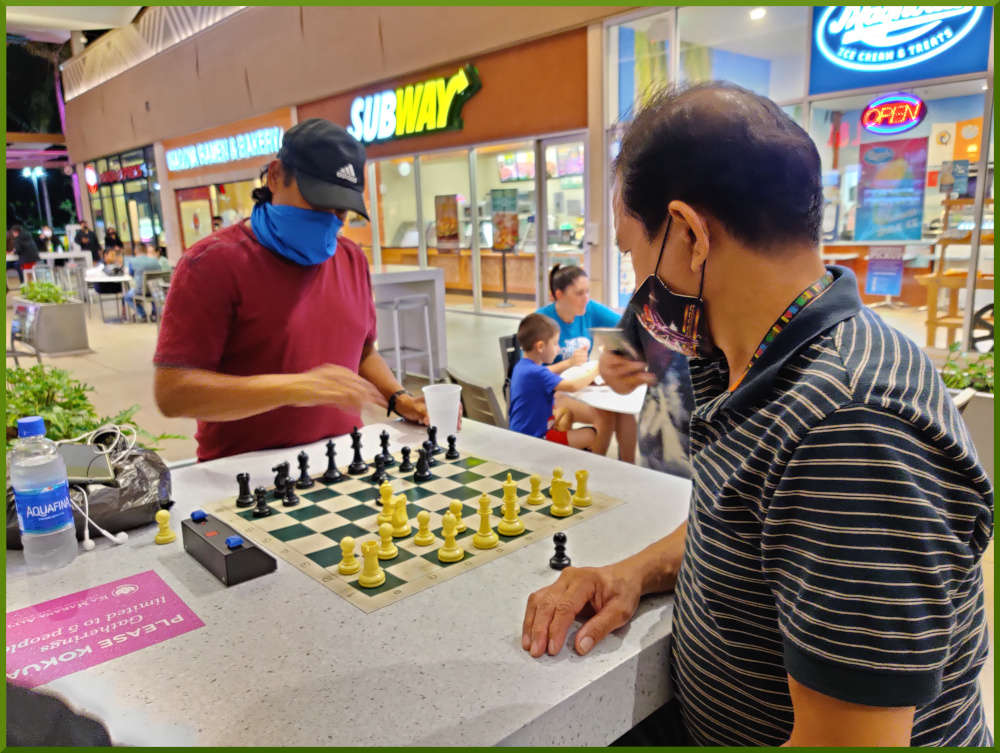 February 2, 2021. James vs Eddie. Ka Makana Alii chess meetup.