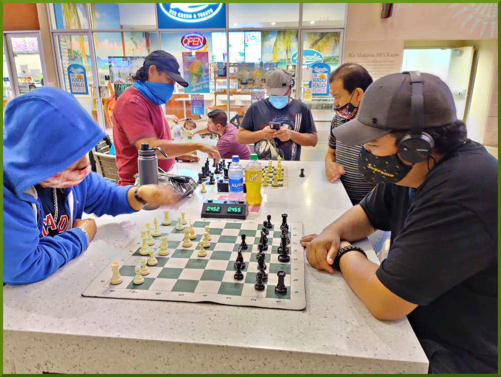 February 2, 2021. Ka Makana Alii chess meetup.