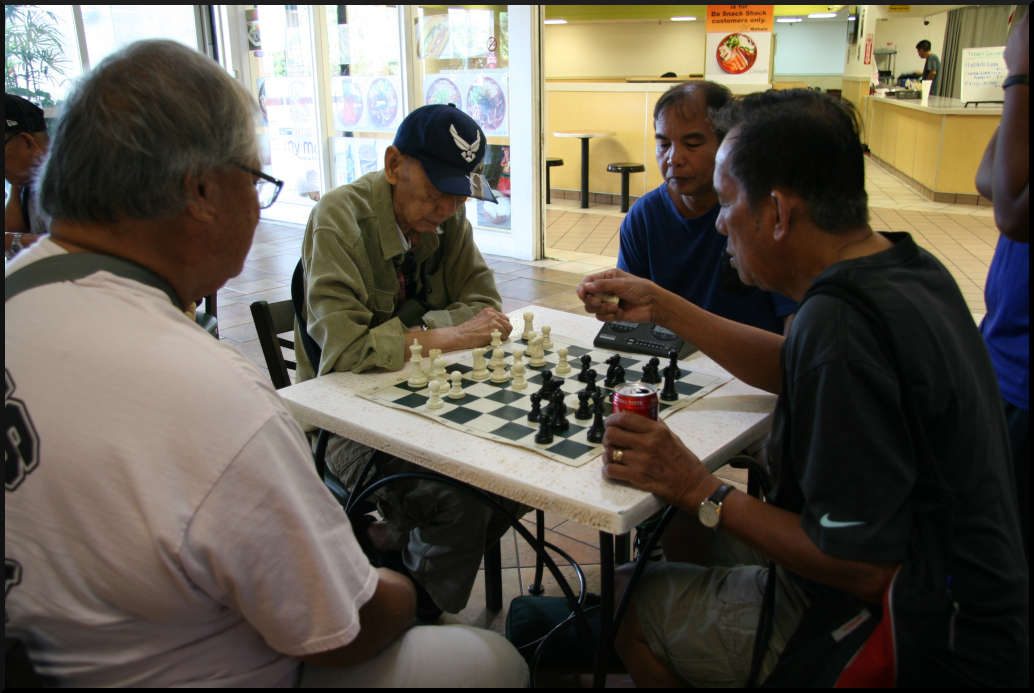 July 24, 2018. Ruben vs Consuelo. Larry and John watching.