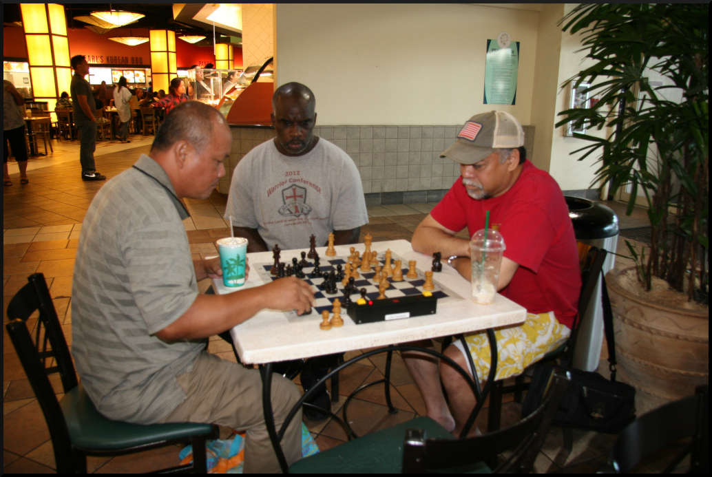 July 24, 2018. Chet vs Larry. Ramon watching intensely.