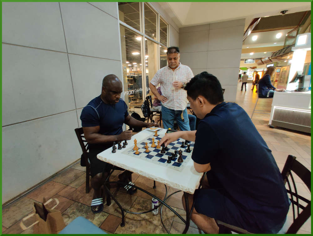 Ramon vs Likeke. Chet enjoying his coffee.