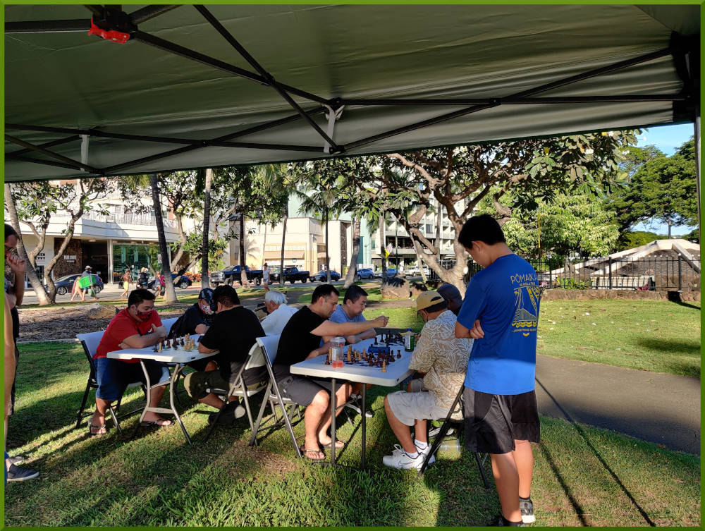 November 20th, 2021. Honolulu Zoo chess meetup.