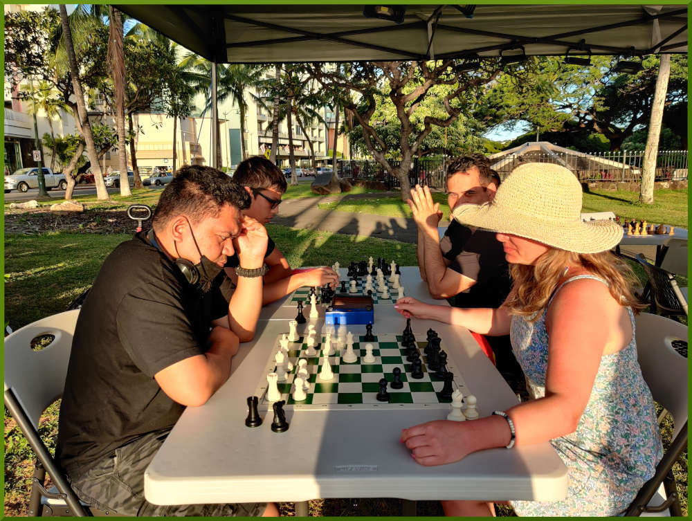 January 29th, 2022. Honolulu Zoo chess meetup.