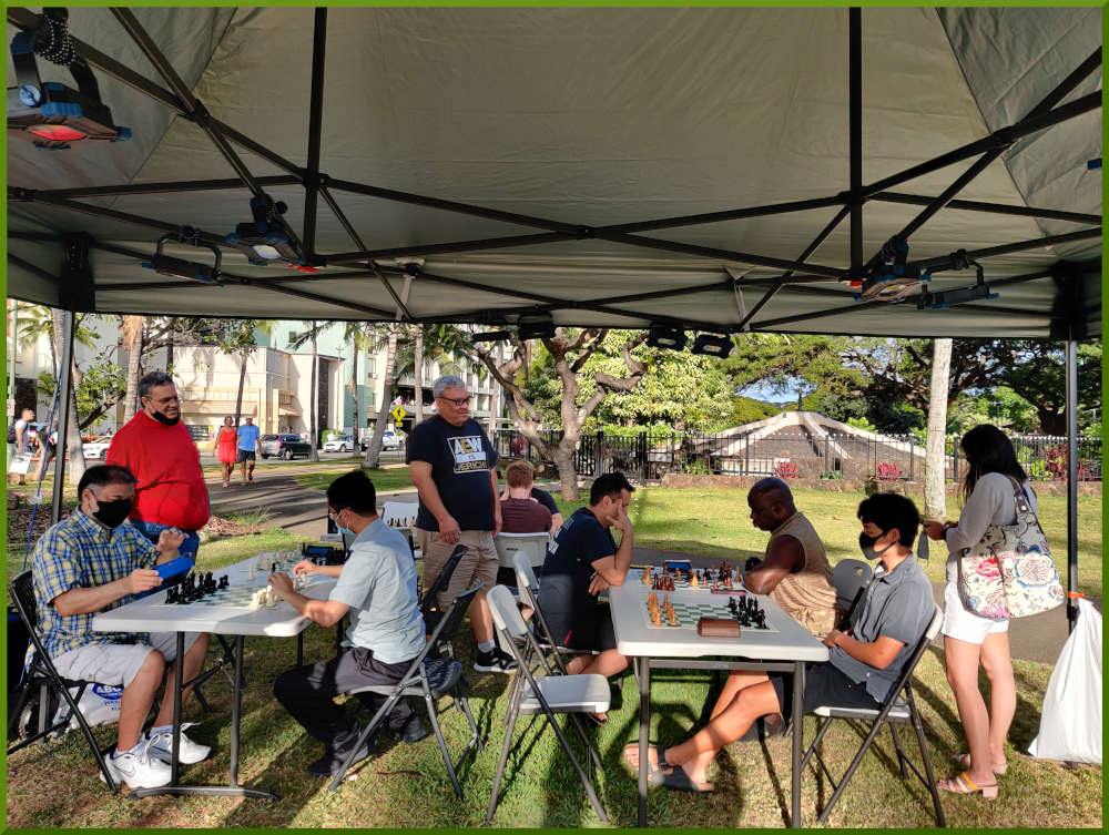 February 26th, 2022. Honolulu Zoo chess meetup.