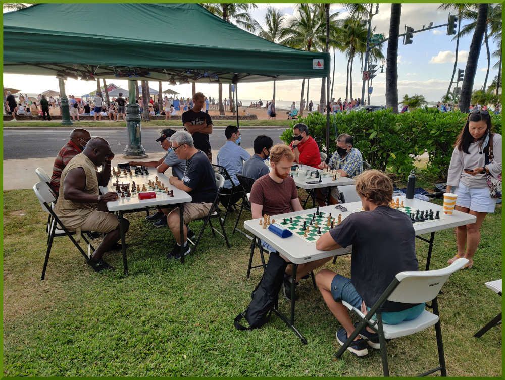 February 26th, 2022. Honolulu Zoo chess meetup.