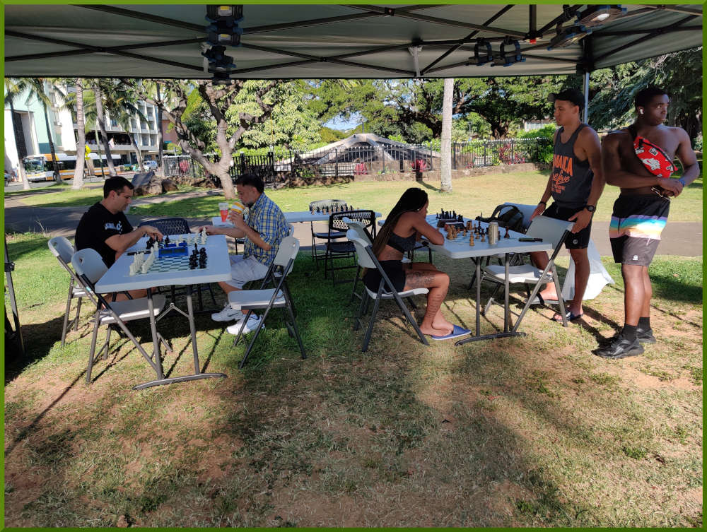 March 19th, 2022. Honolulu Zoo chess meetup.