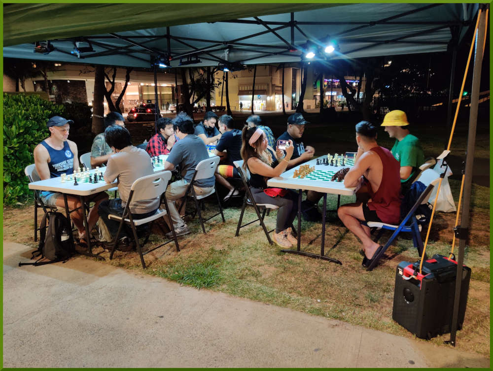 March 19th, 2022. Honolulu Zoo chess meetup.