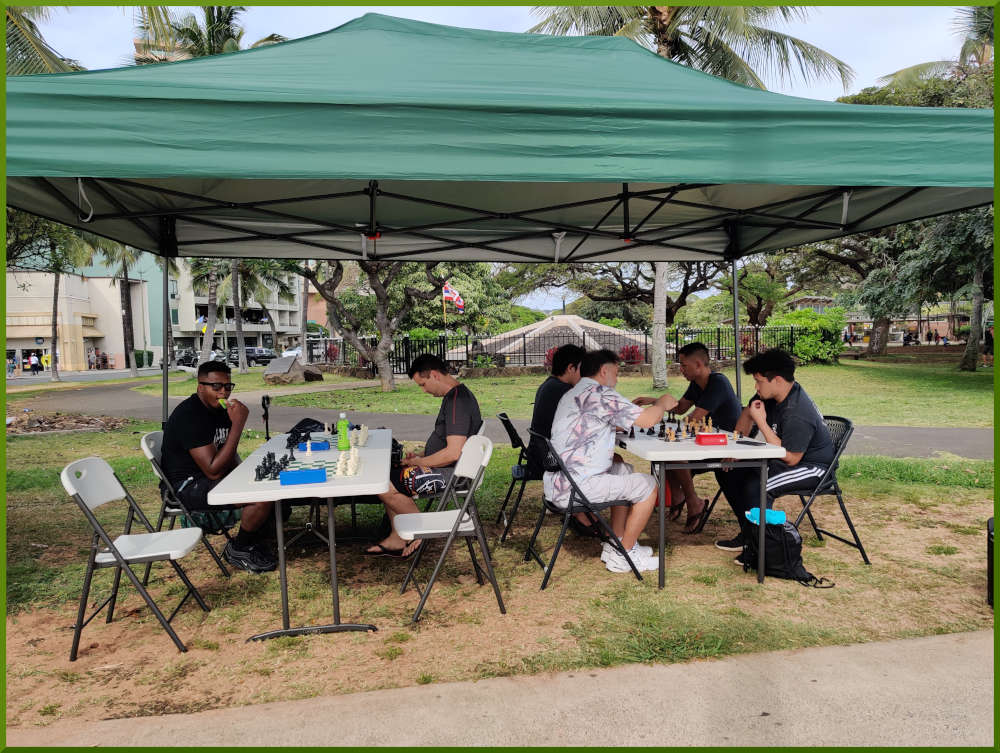 April 30th, 2022. Honolulu Zoo chess meetup.