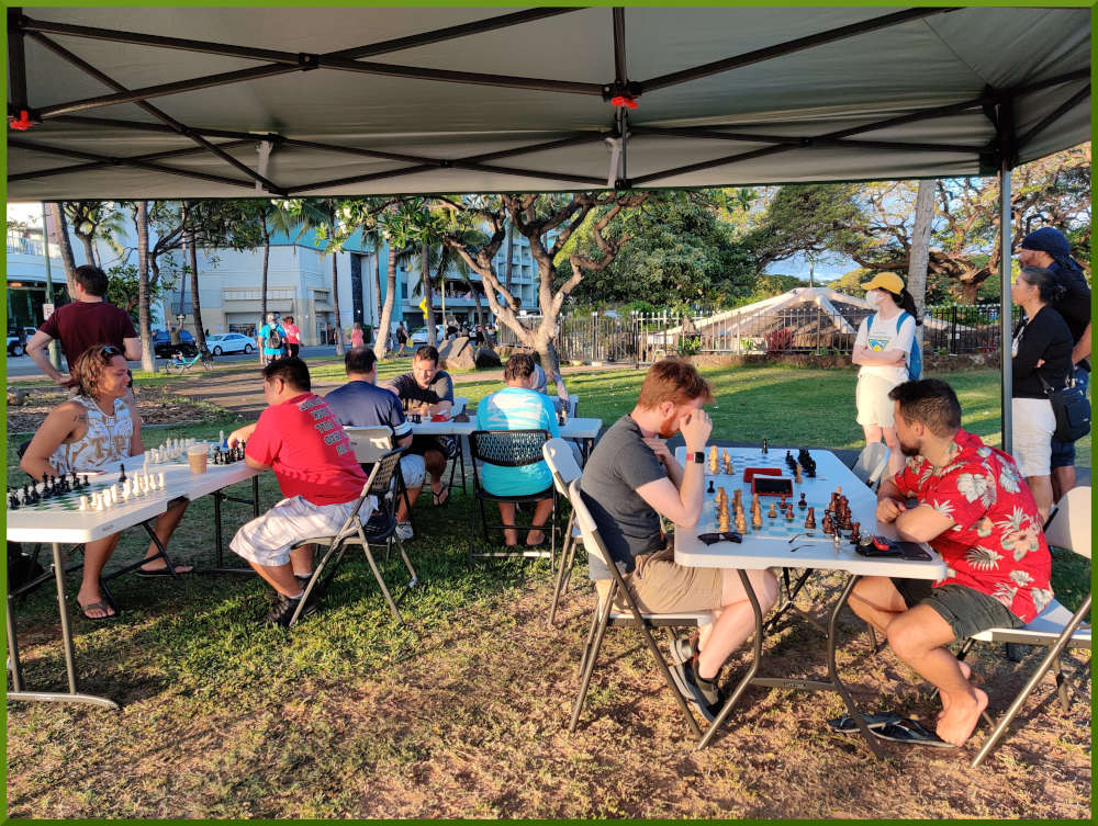 May 14th, 2022. Honolulu Zoo chess meetup.