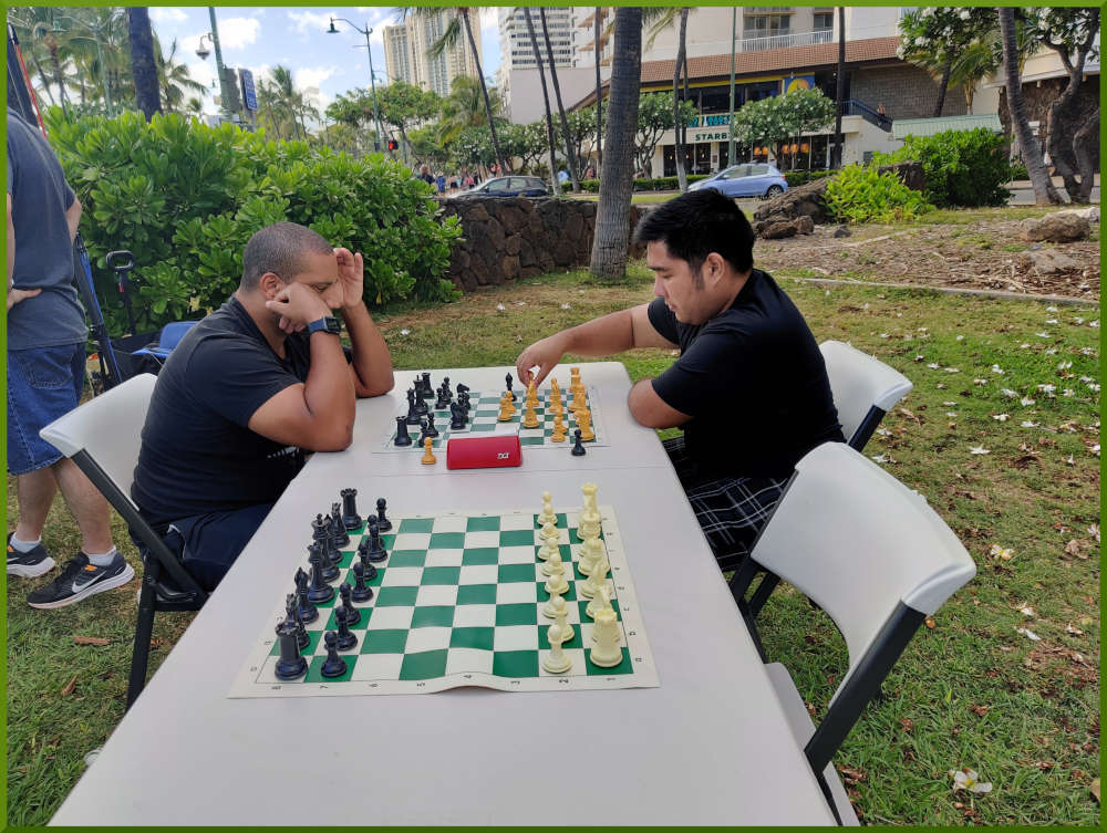 July 9th, 2022. Honolulu Zoo chess meetup.