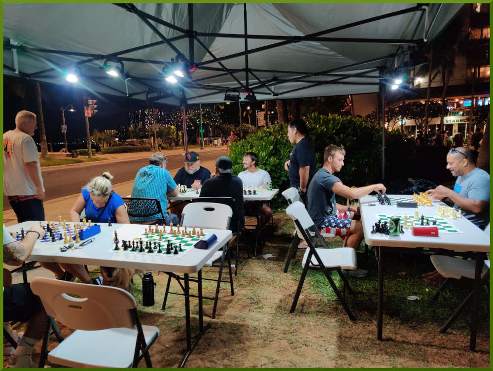 July 9th, 2022. Honolulu Zoo chess meetup.