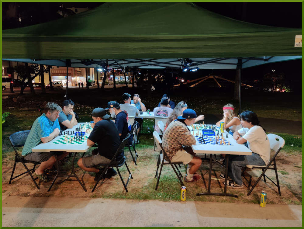 July 9th, 2022. Honolulu Zoo chess meetup.