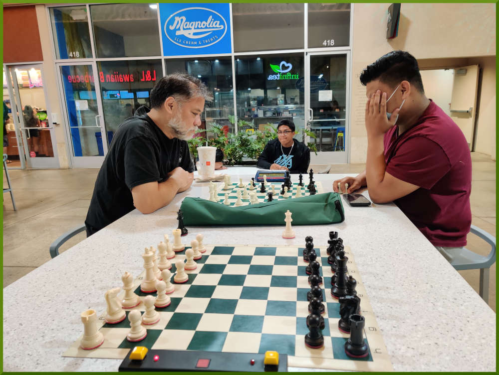 April 5th, 2022. Ka Makana Alii chess meetup. Chet vs Prince.