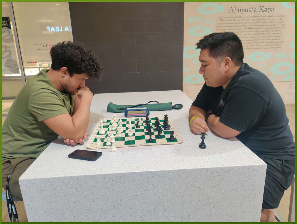 November 22nd, 2022. Ka Makana Alii chess meetup. Christian vs Ceazar.