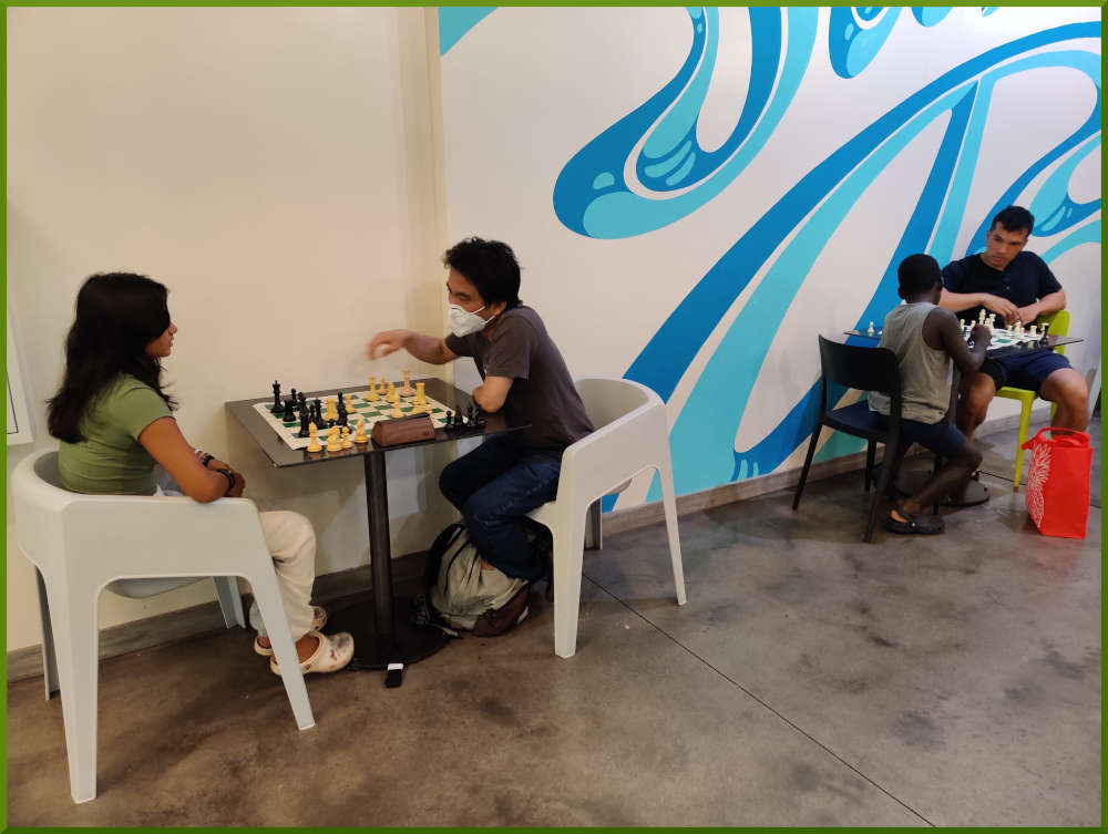 August 11th, 2022. Chess meetup at Kakaako South Shore Market.