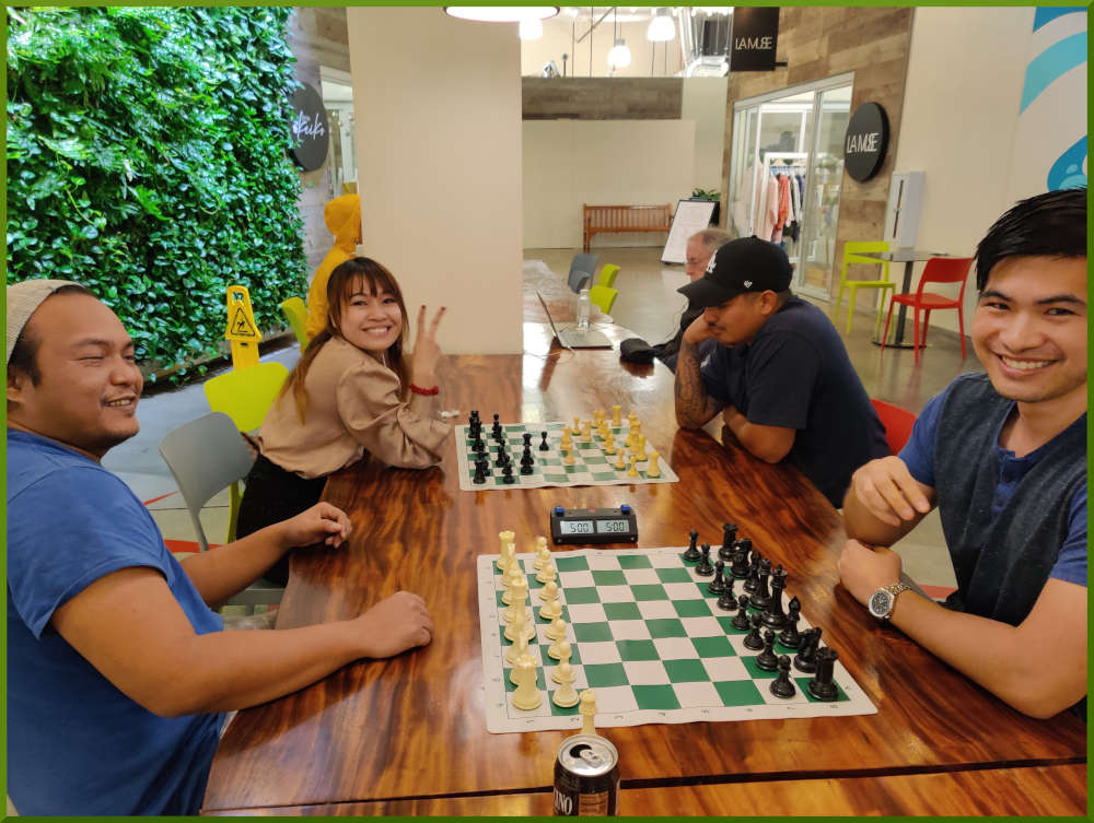 December 23, 2022. Chess meetup at Kakaako South Shore Market.