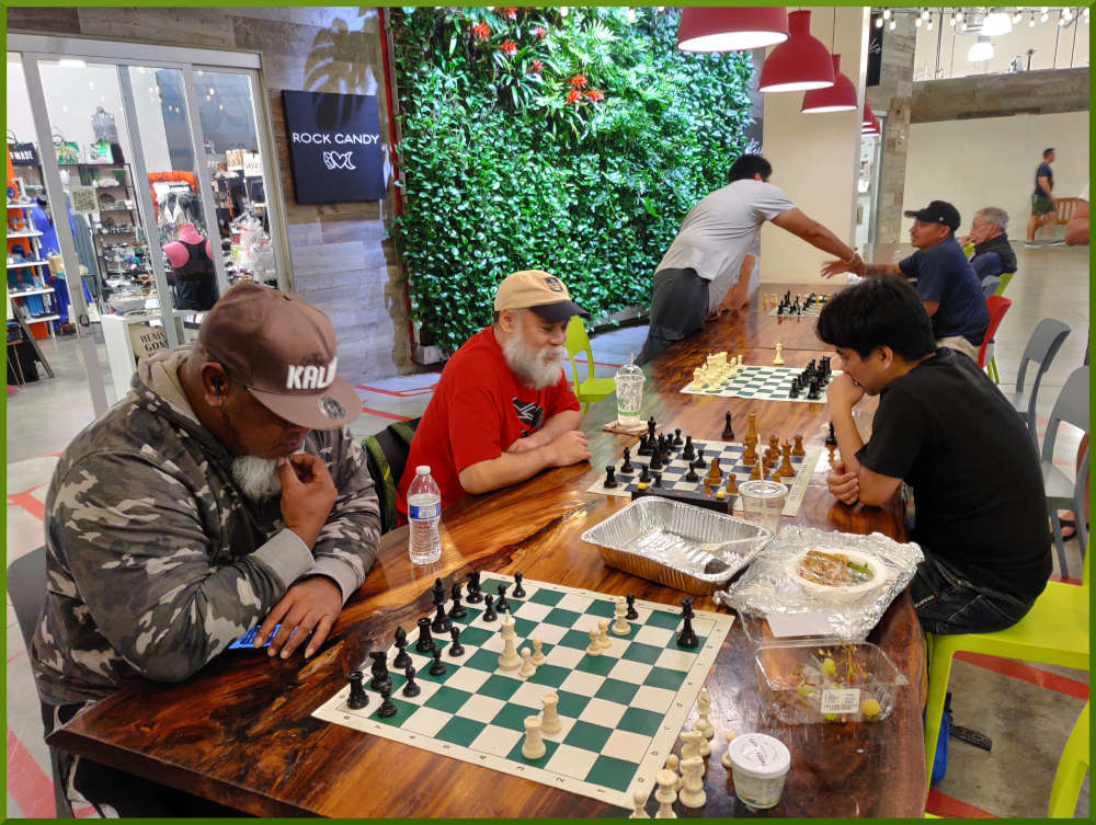 December 23rd, 2022. Chess meetup at Kakaako South Shore Market.