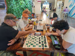 October 6, 2023. Chess meetup at Kakaako South Shore Market.