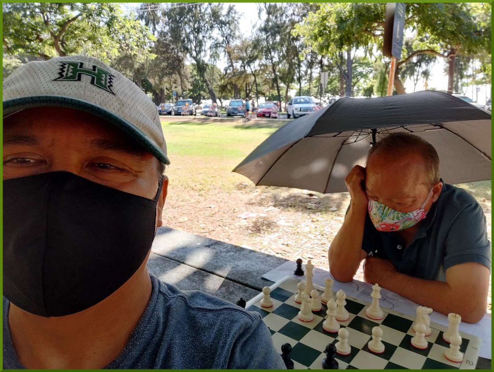 November 6th, 2021. Kapiolani Park chess meetup.