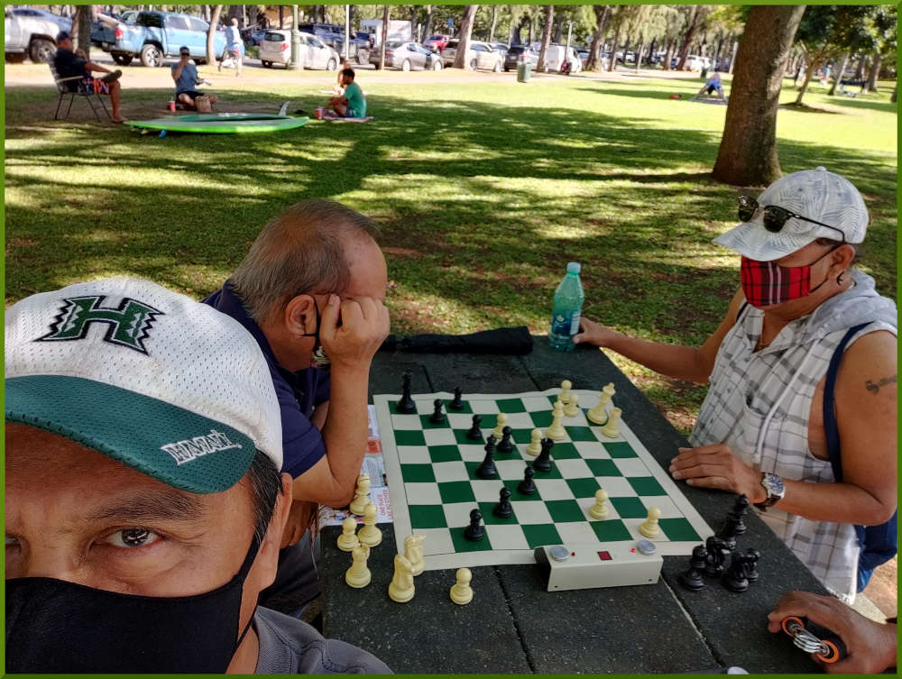 January 29th, 2022. Kapiolani Park chess meetup.