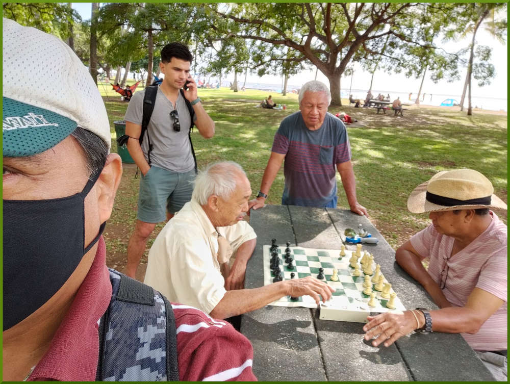 February 19th, 2021. Kapiolani Park chess meetup.