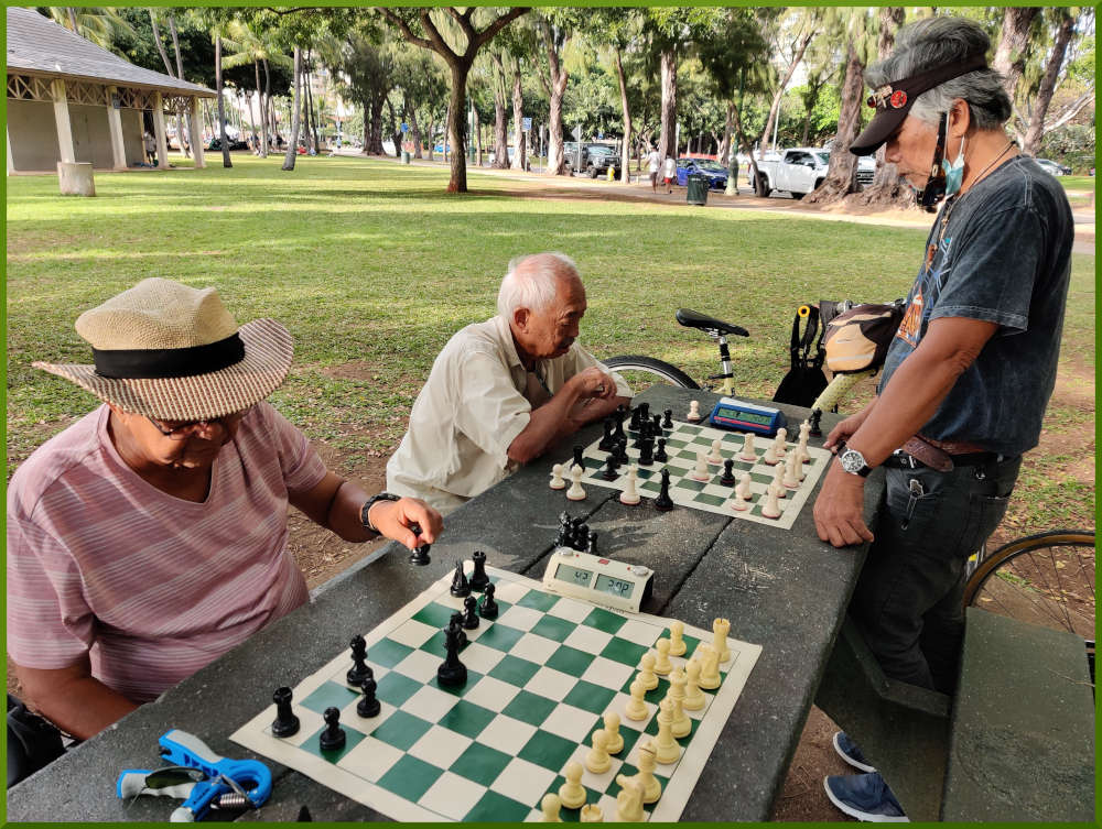 February 19th, 2022. Kapiolani park chess meetup.