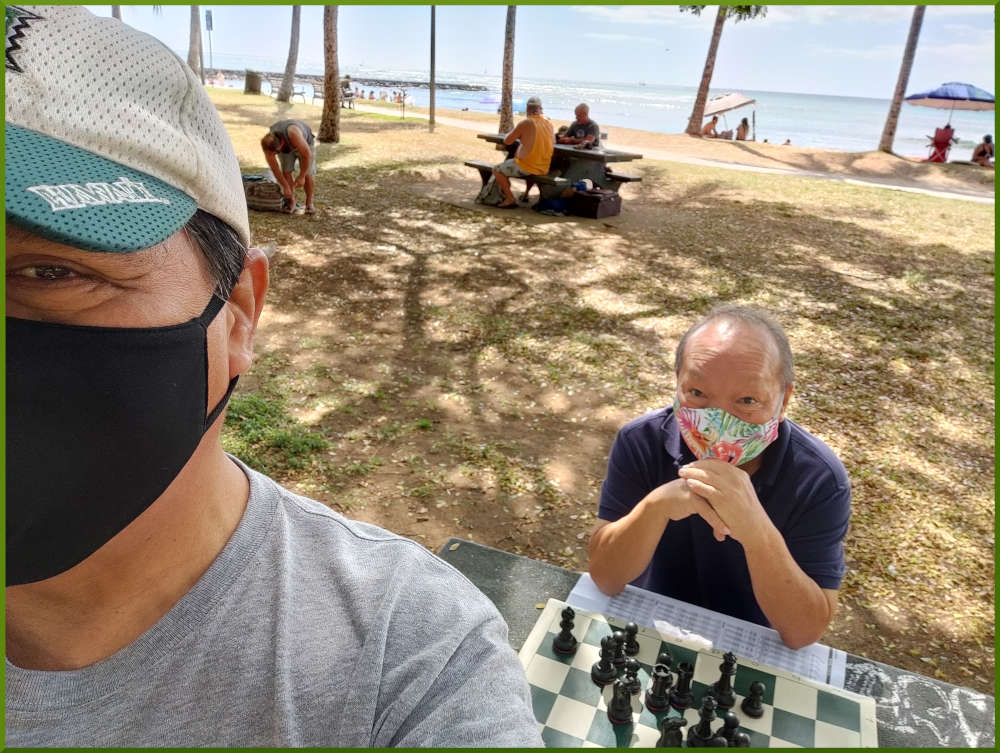 February 26th, 2021. Kapiolani Park chess meetup.