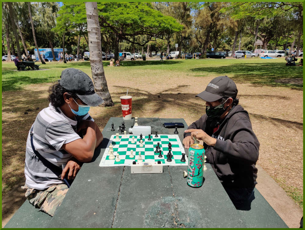July 9th, 2022. Kapiolani park chess meetup.